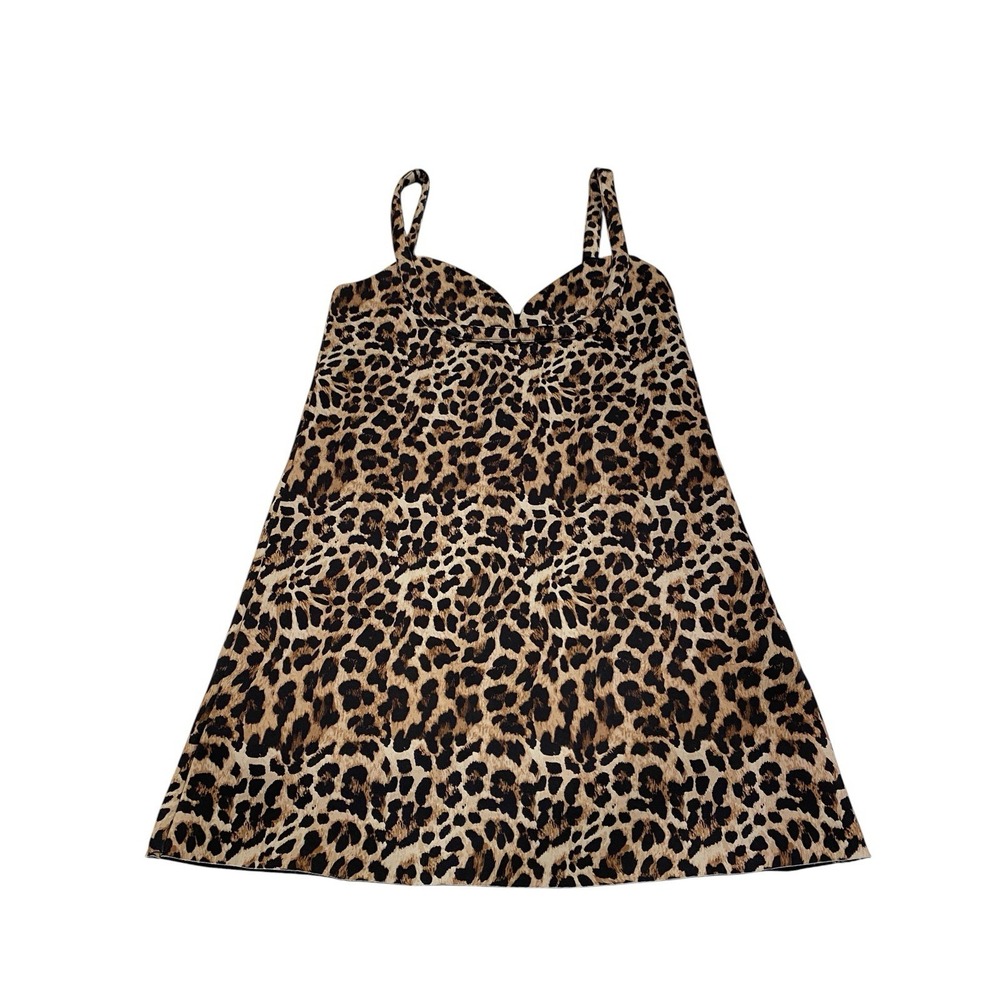 Anthropologie Dhruv Kapoor Leopard Print Sweetheart Mini Dress NWT Small Animal